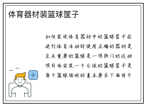 体育器材装篮球筐子